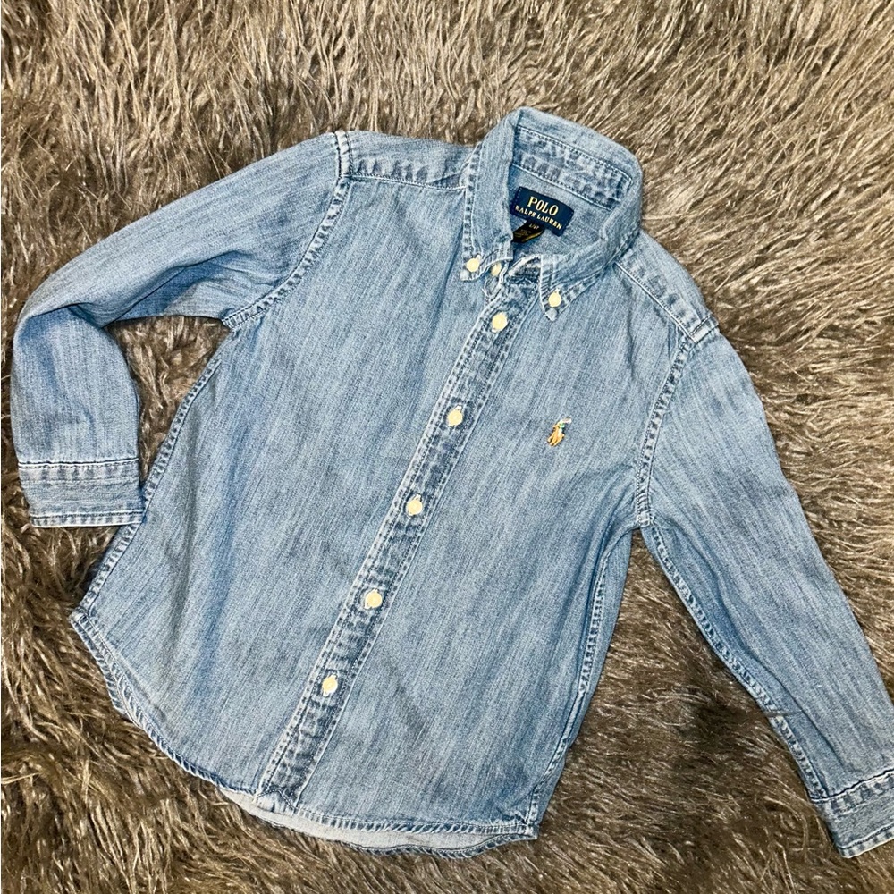 Ralph Lauren Denim Cotton Button Down, Boys 4T